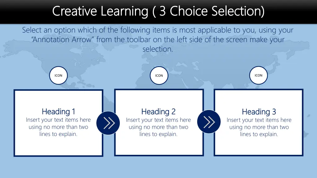 creative learning 3 choice selection creative