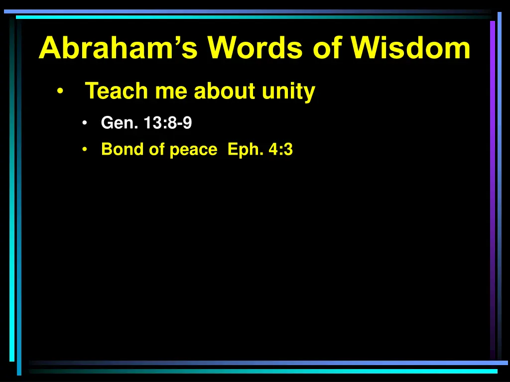 abraham s words of wisdom 3