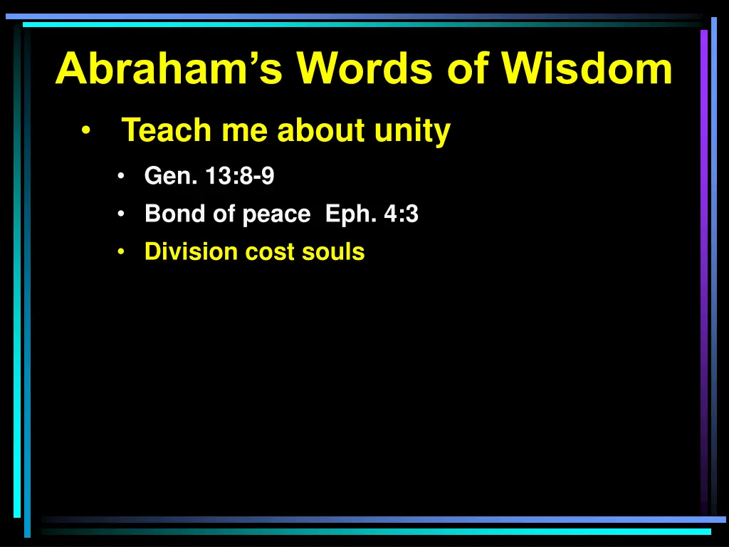 abraham s words of wisdom 4