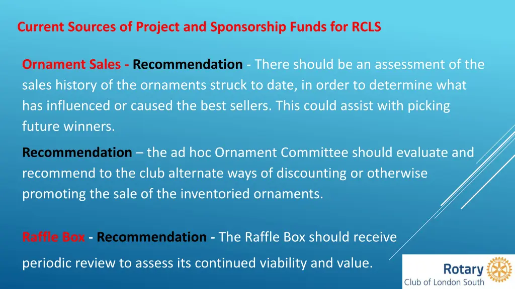 current sources of project and sponsorship funds 1