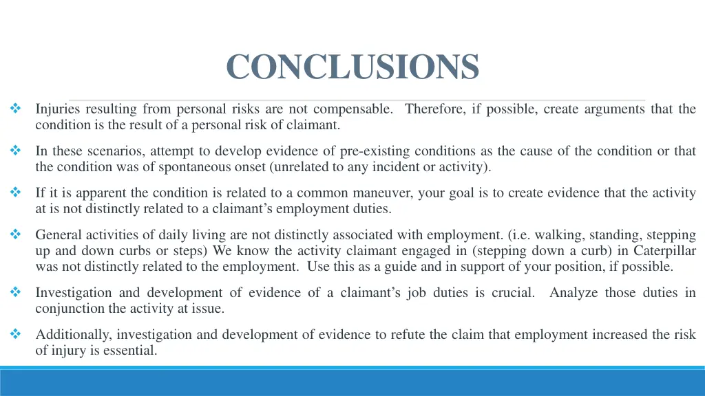 conclusions