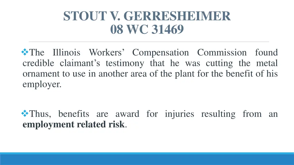 stout v gerresheimer 08 wc 31469