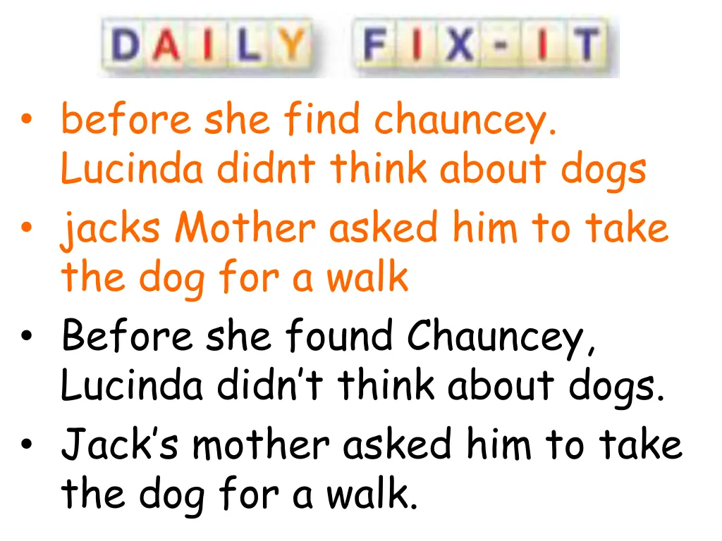 before she find chauncey lucinda didnt think