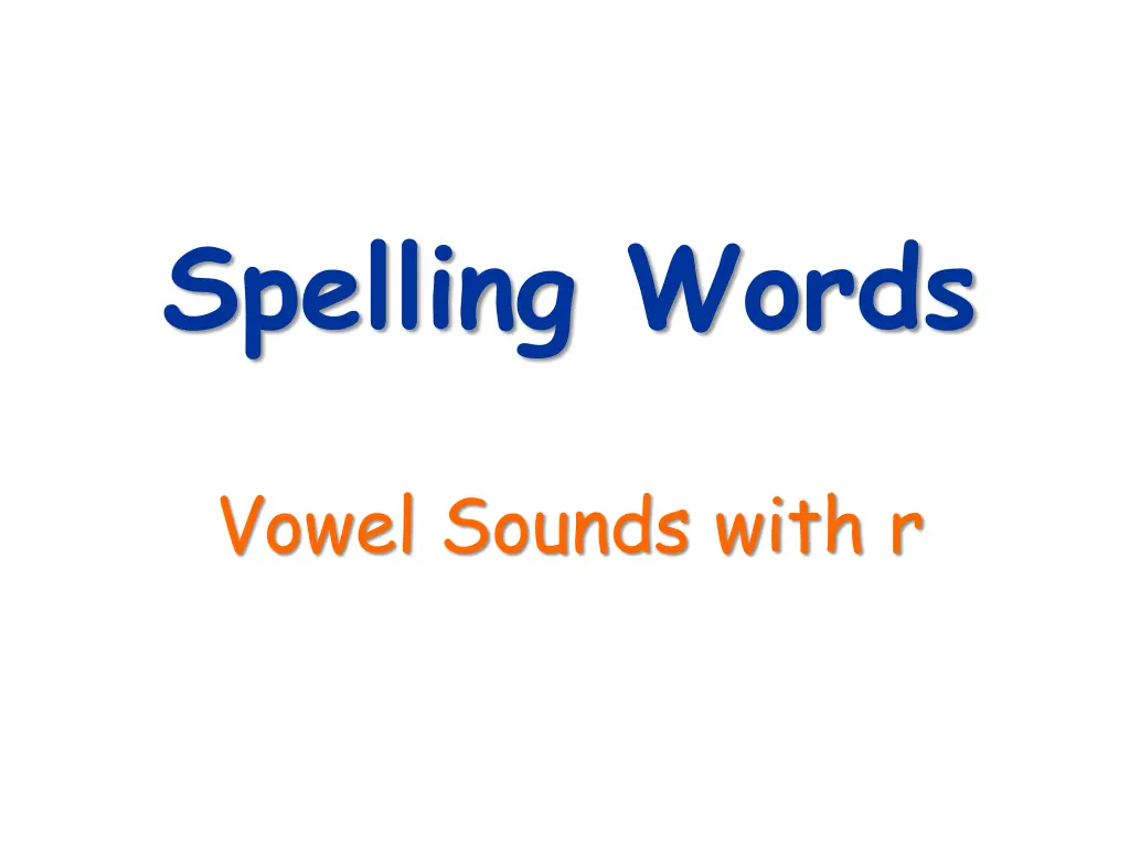 spelling words