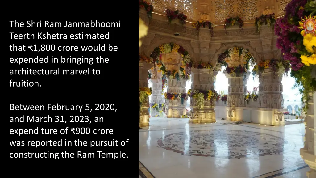 the shri ram janmabhoomi teerth kshetra estimated