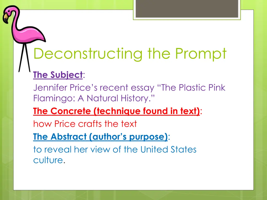 deconstructing the prompt 1