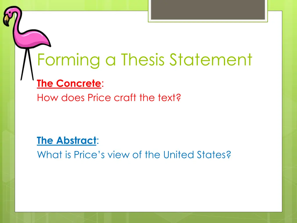 forming a thesis statement