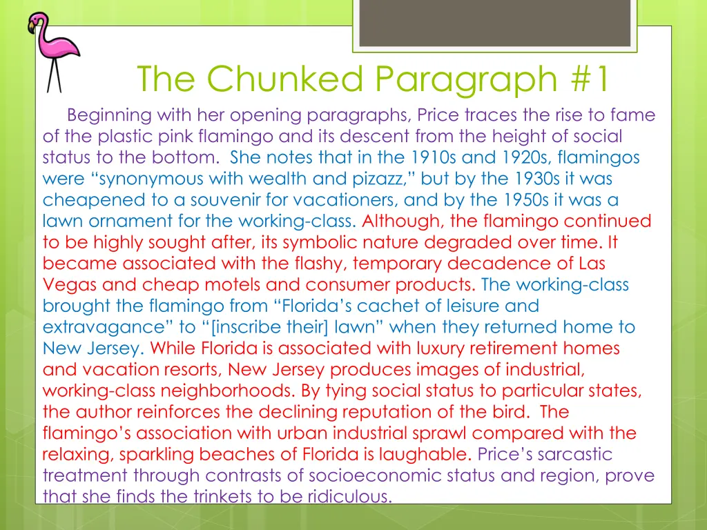 the chunked paragraph 1 beginning with