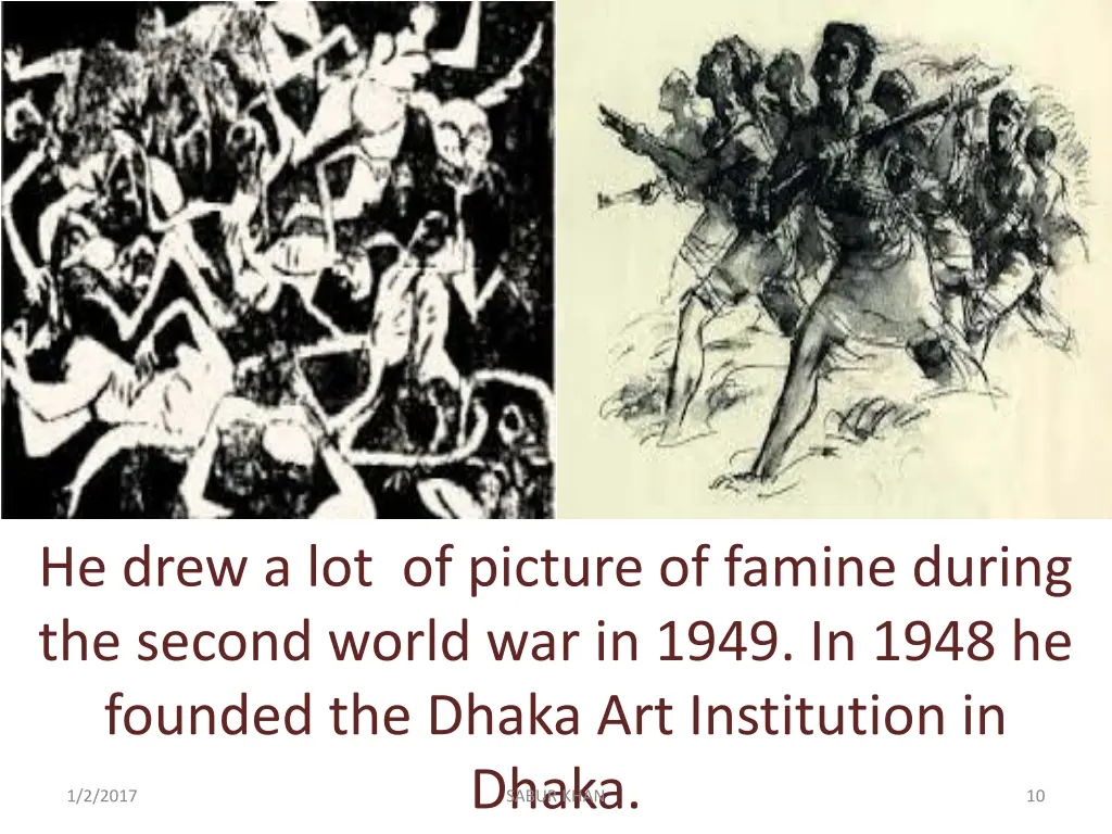 he drew a lot of picture of famine during