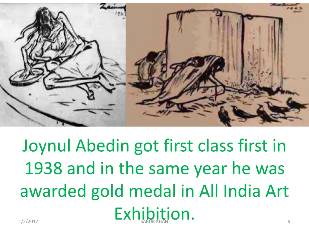 joynul abedin got first class first in 1938