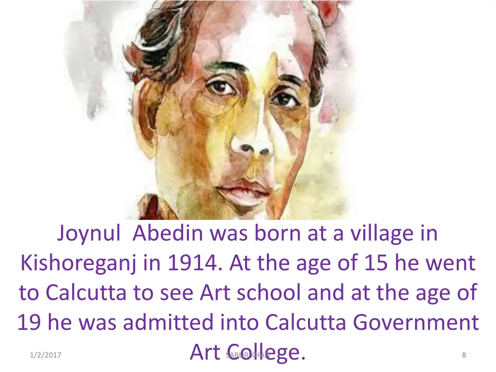 joynul abedin was born at a village