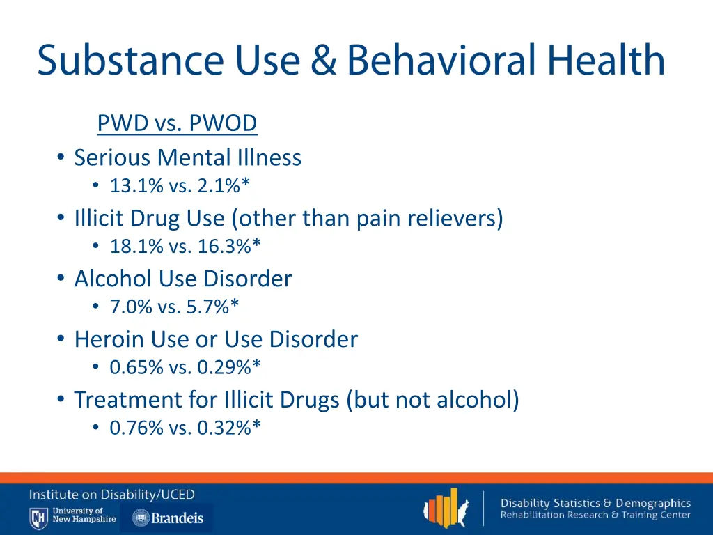 pwd vs pwod serious mental illness