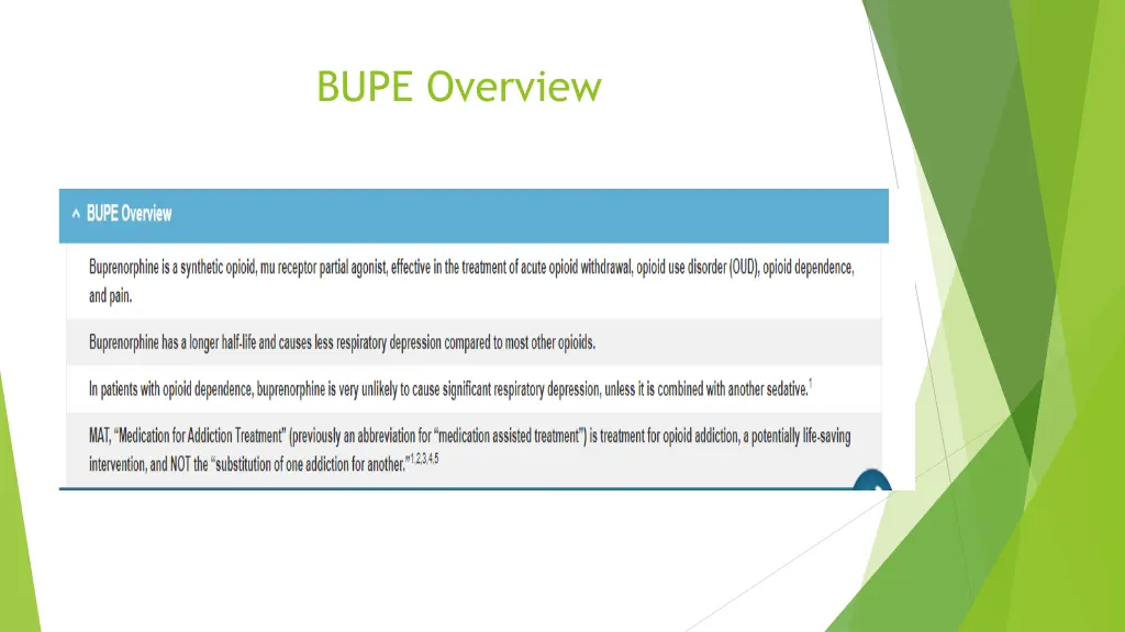 bupe overview