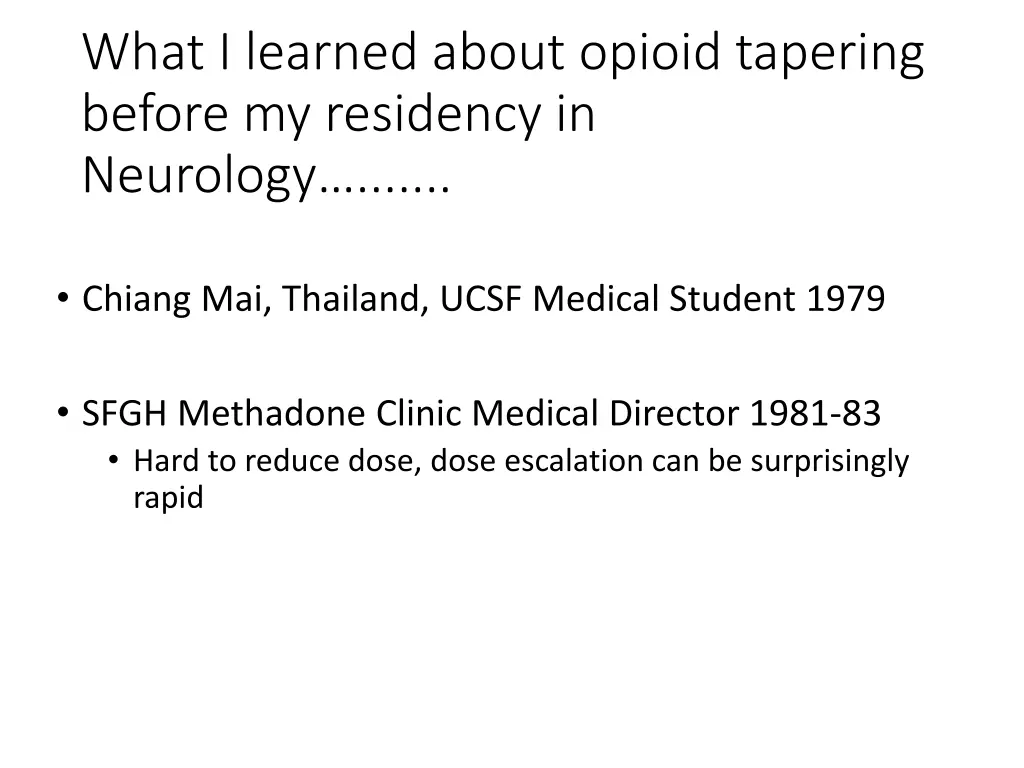 what i learned about opioid tapering before