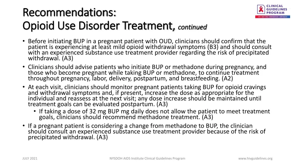 recommendations recommendations opioid 1