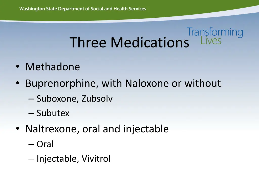 three medications