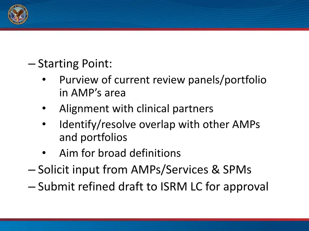 starting point purview of current review panels