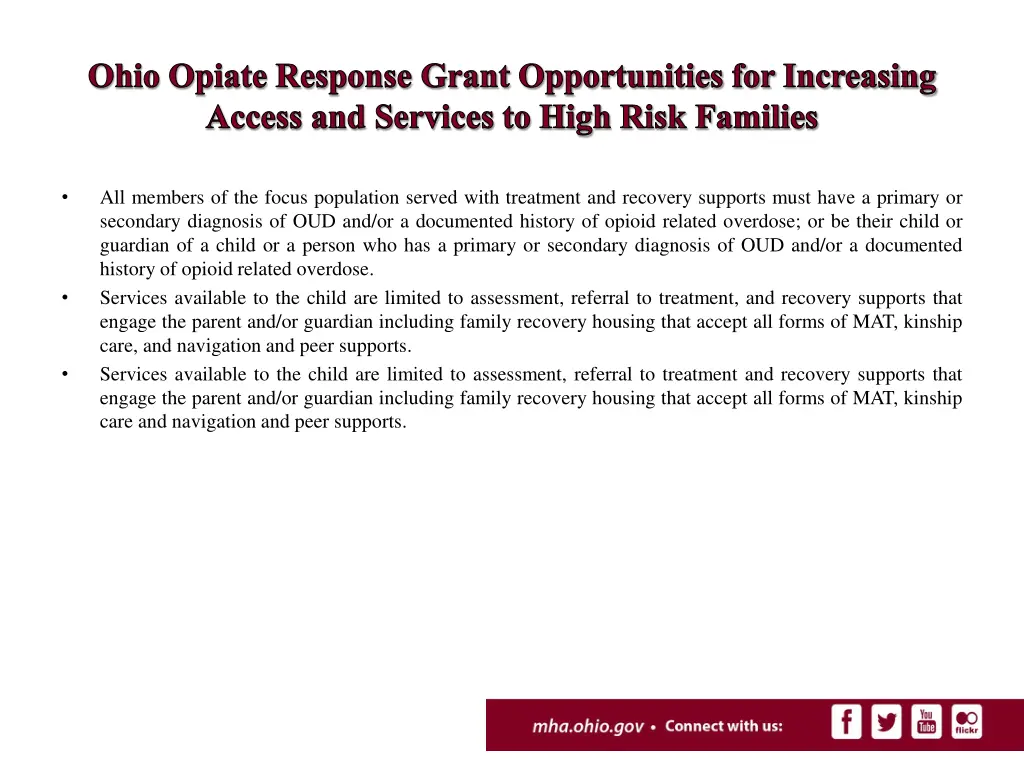 ohio opiate response grant opportunities