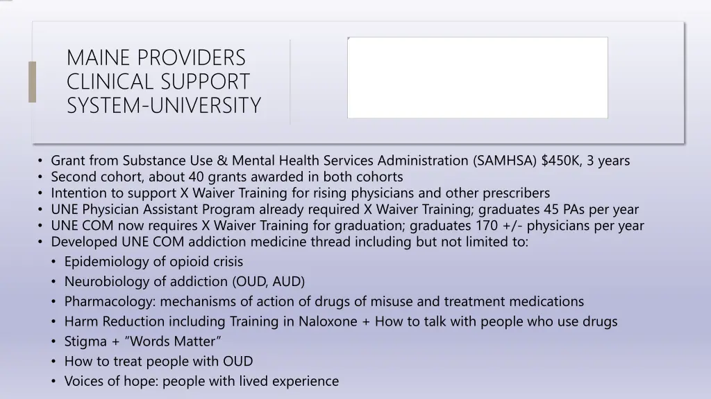 maine providers clinical support system university