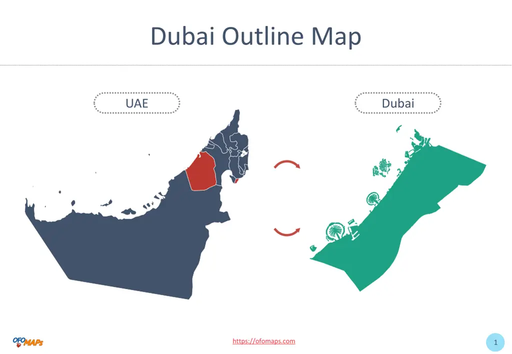 dubai outline map