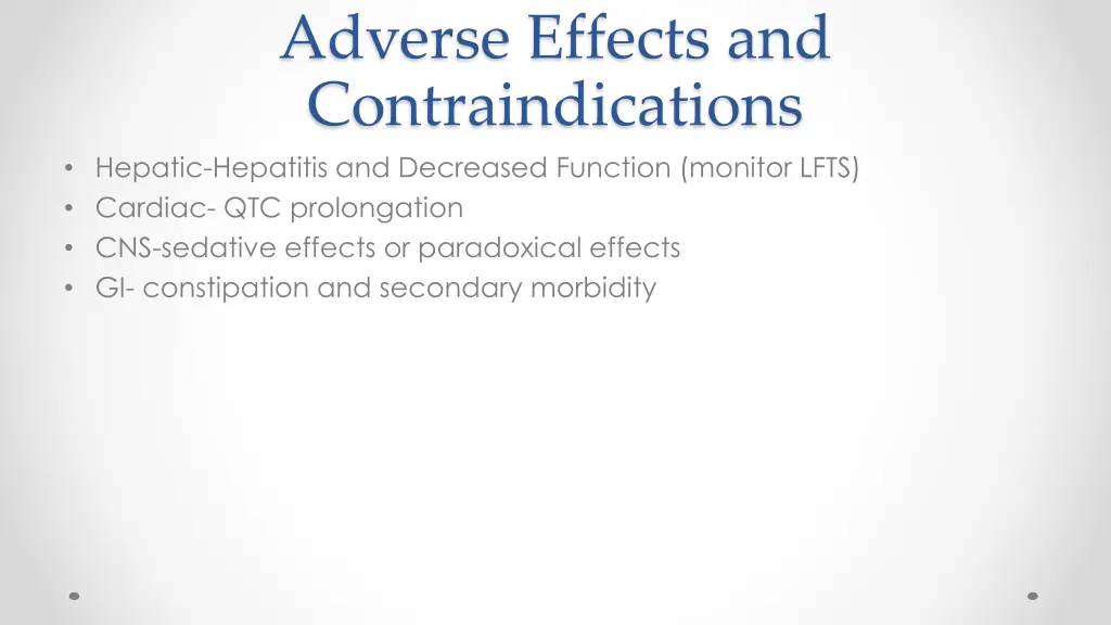 adverse effects and contraindications hepatic