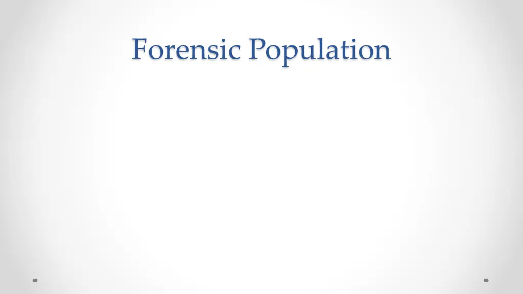 forensic population