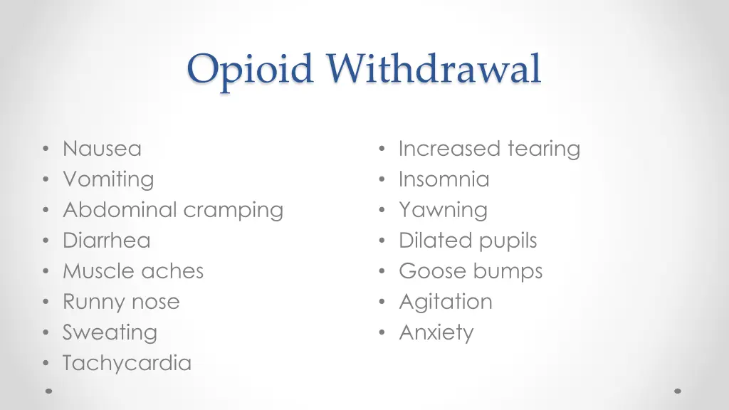 opioid withdrawal