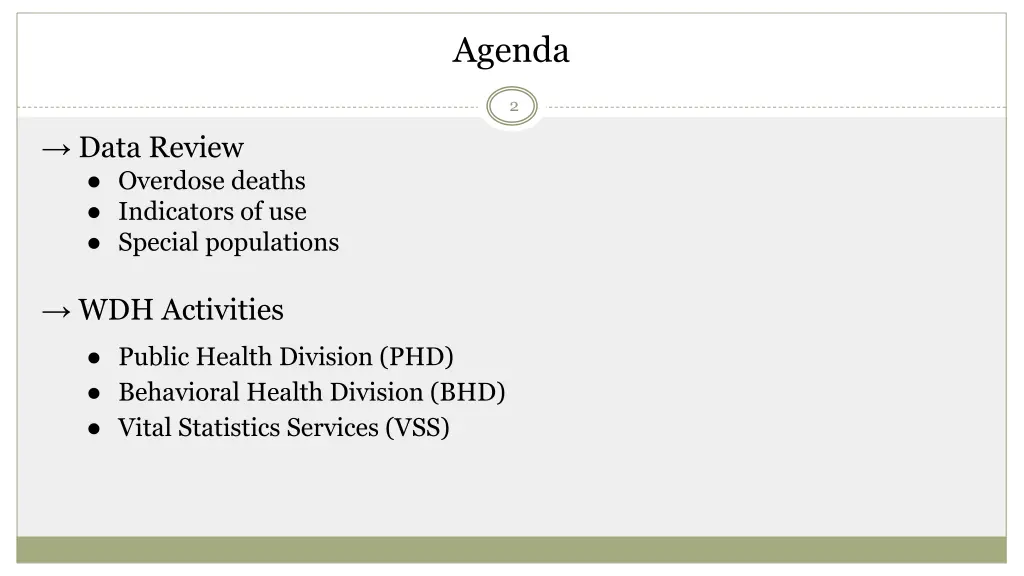 agenda