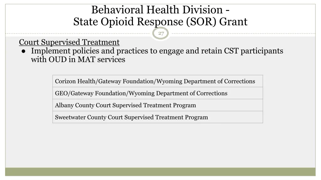 behavioral health division state opioid response 3