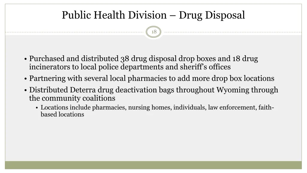 public health division drug disposal