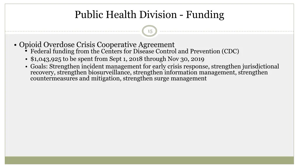 public health division funding 1