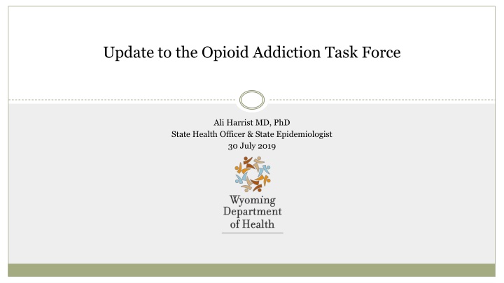 update to the opioid addiction task force