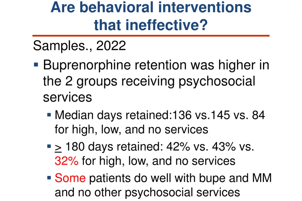 are behavioral interventions that ineffective 2