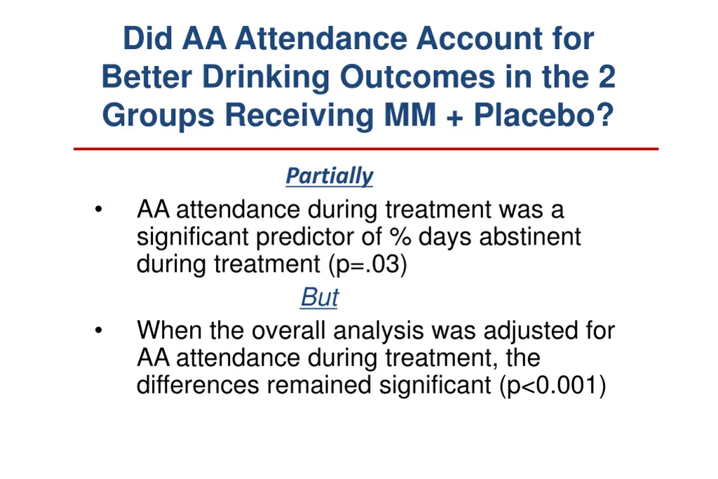 did aa attendance account for better drinking