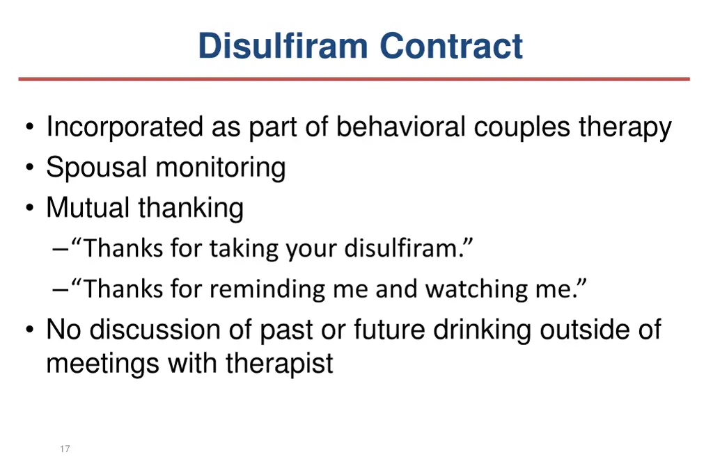 disulfiram contract