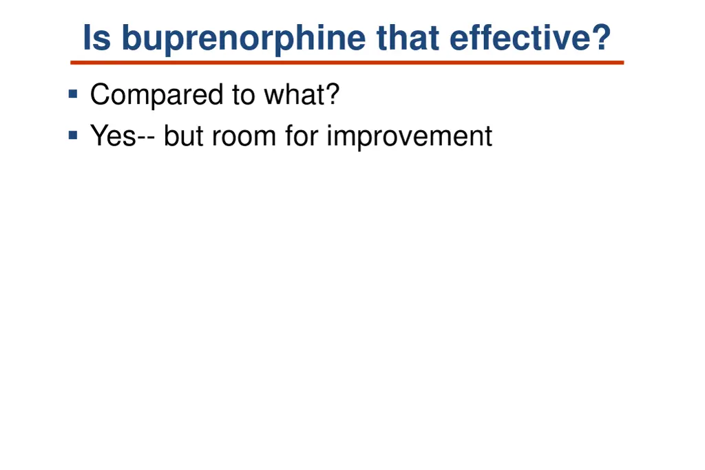 is buprenorphine that effective