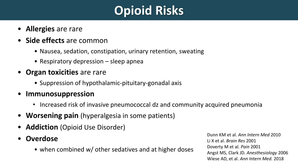 opioid risks