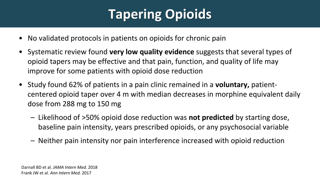 tapering opioids