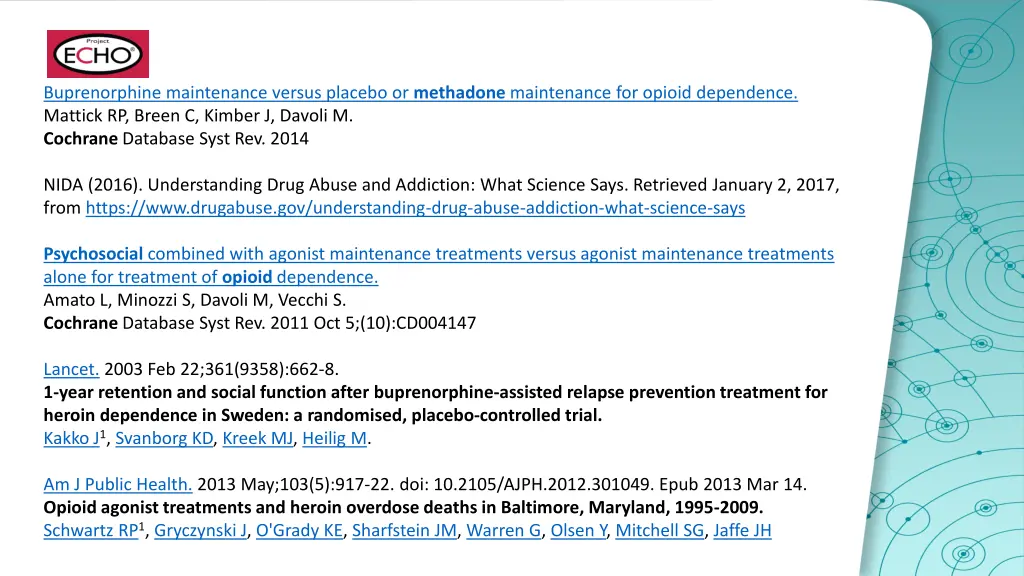 buprenorphine maintenance versus placebo