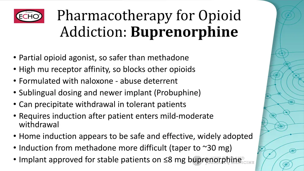 pharmacotherapy for opioid addiction buprenorphine 1