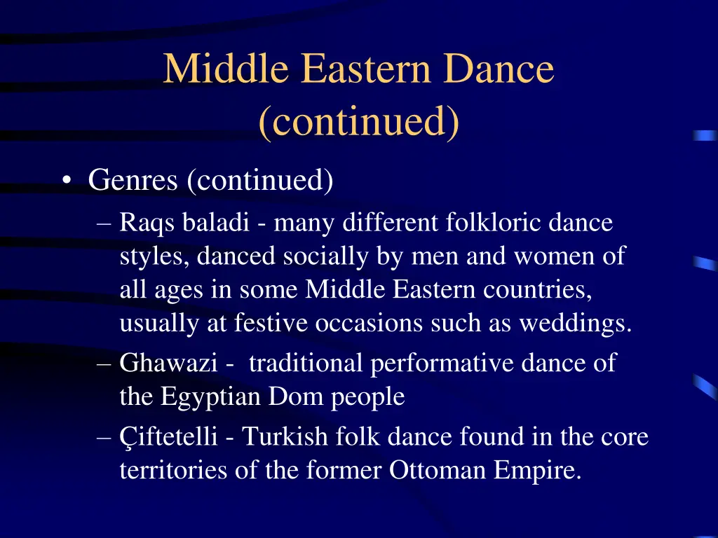 middle eastern dance continued