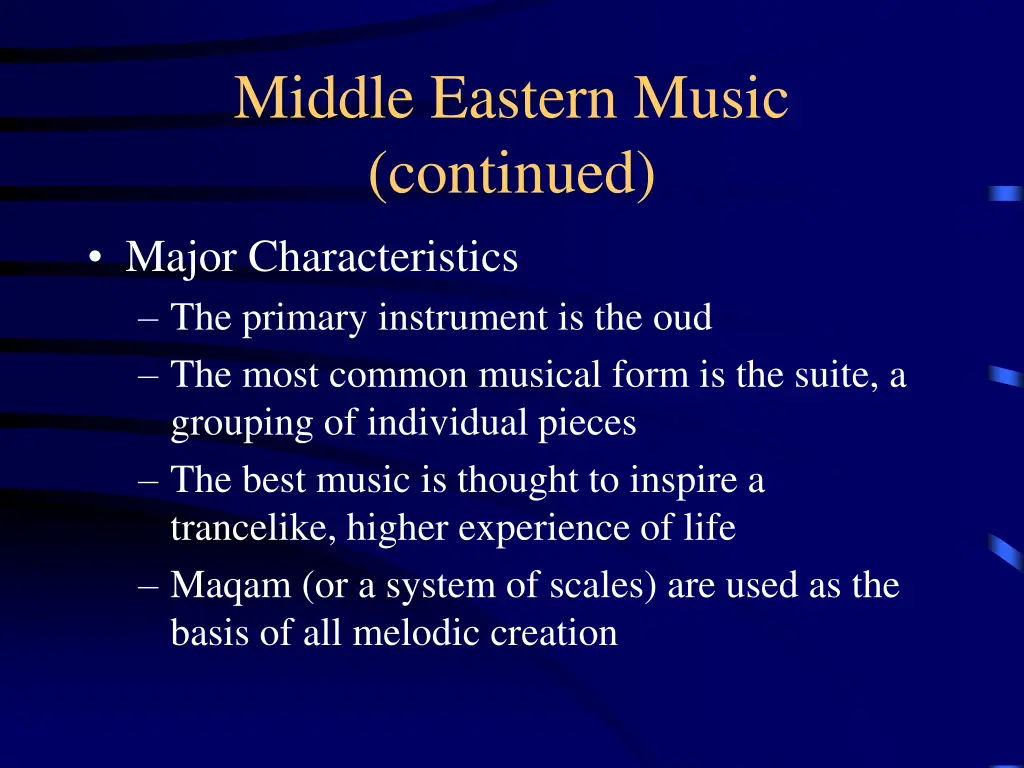 middle eastern music continued 1