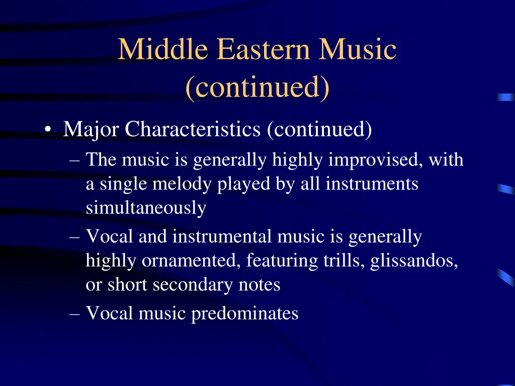 middle eastern music continued