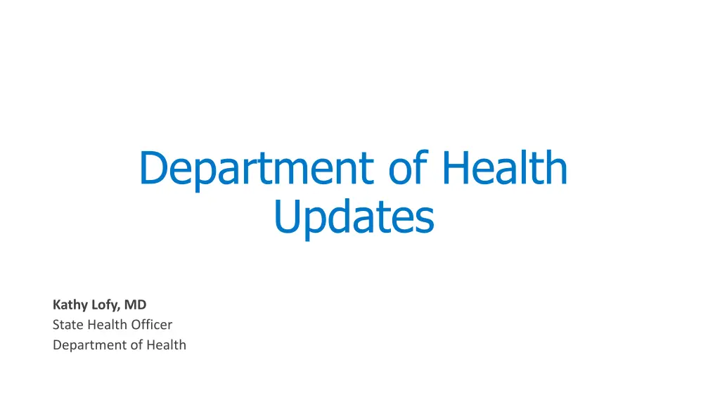 department of health updates