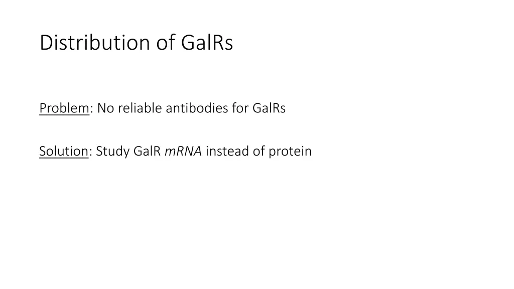 distribution of galrs