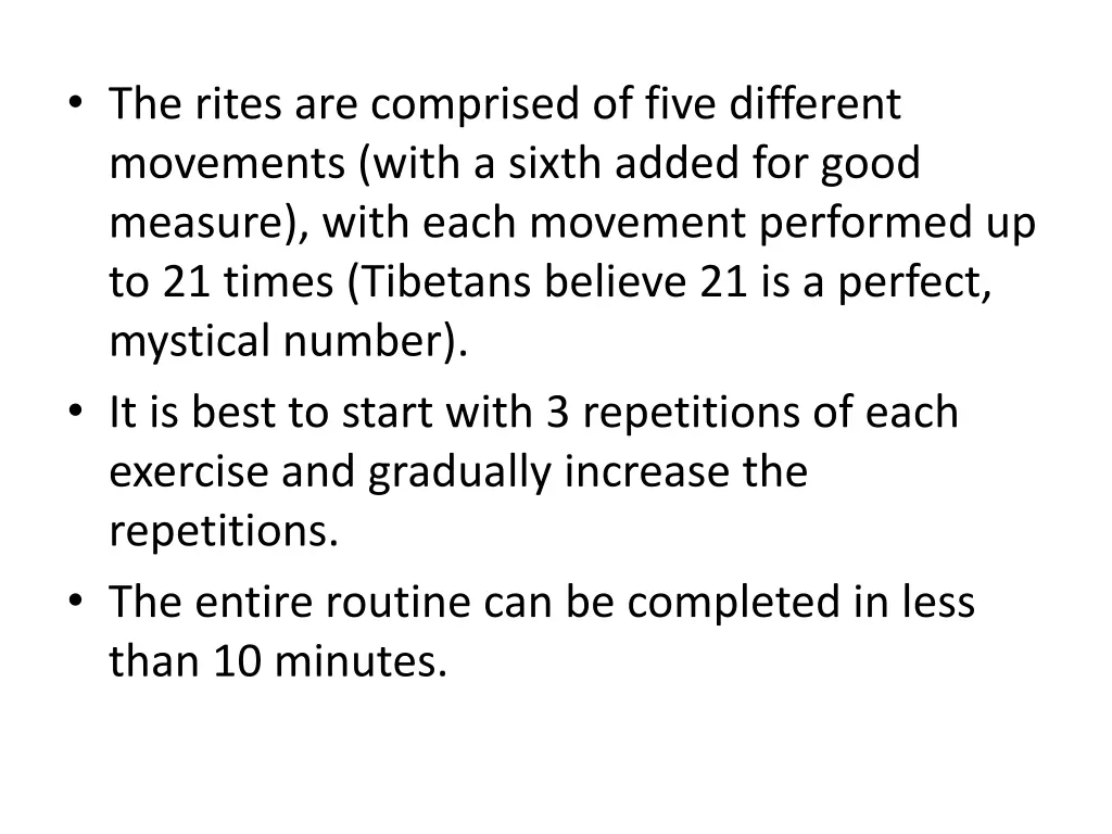 the rites are comprised of five different