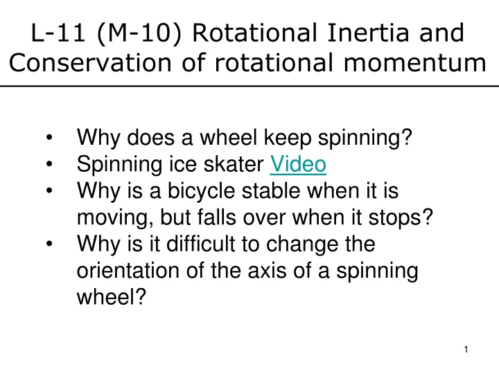 l 11 m 10 rotational inertia and conservation