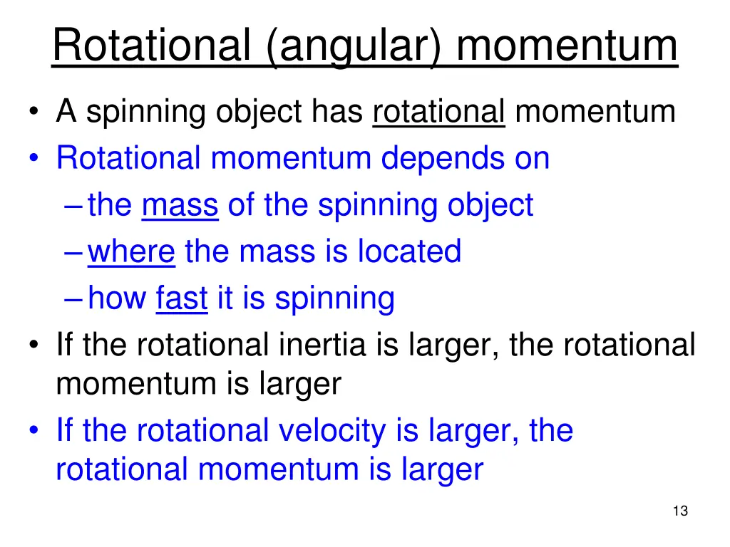 rotational angular momentum 1