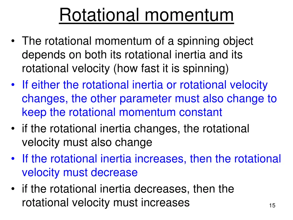 rotational momentum