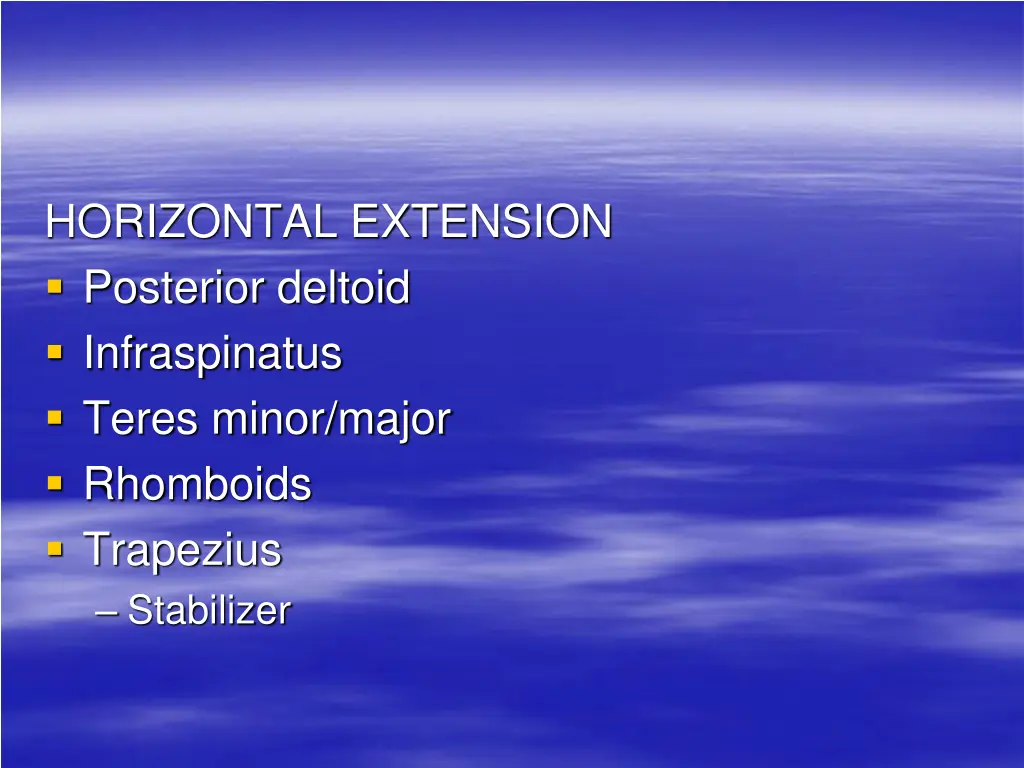 horizontal extension posterior deltoid